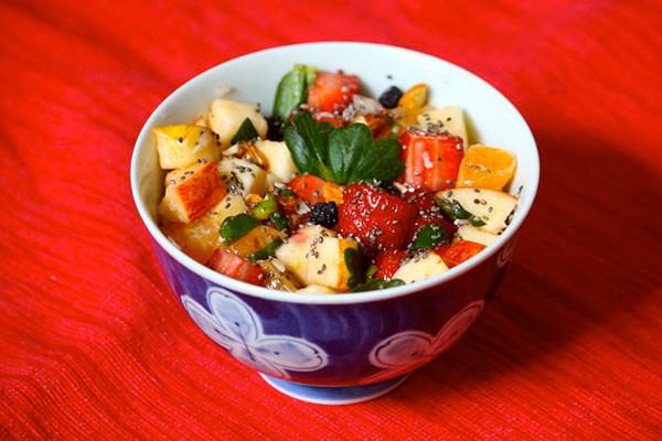Receita de salada de frutas do verão