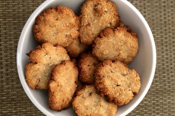 Receita de cookies de macadâmia
