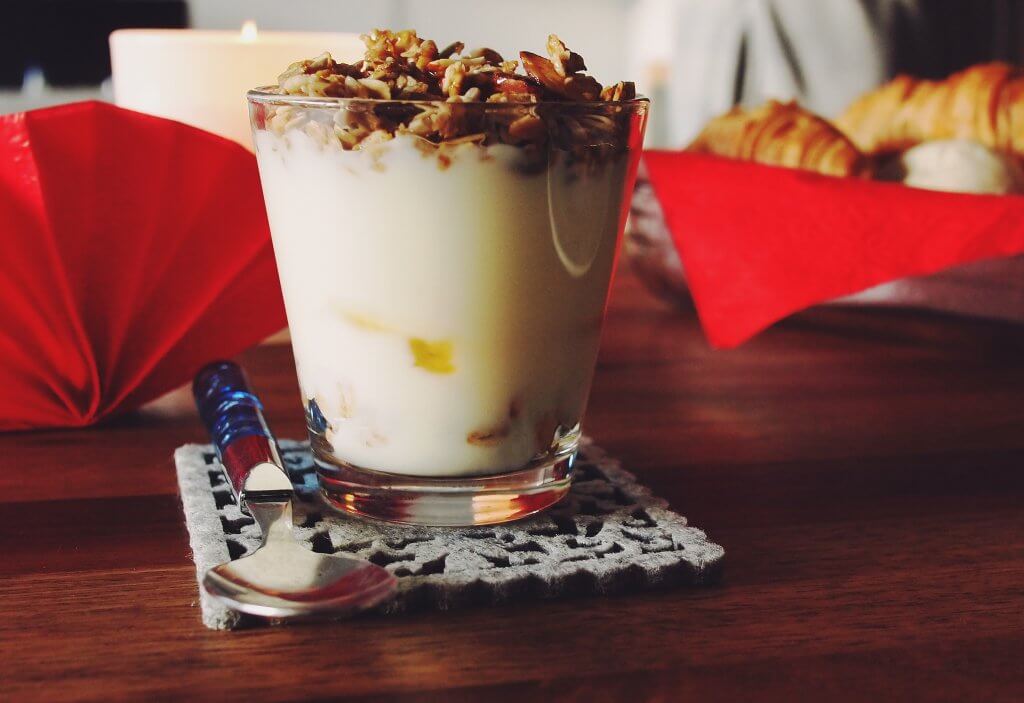Receita de Parfait de creme branco com manga e maracujá