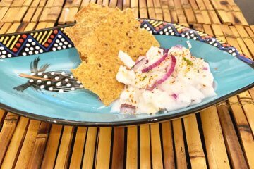 Receita de ceviche vegano com coco verde