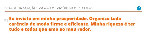 Guia Prático: Como Organizar O Seu Mês Com O Tarot 2 Sua afirmação para os próximos 30 dias