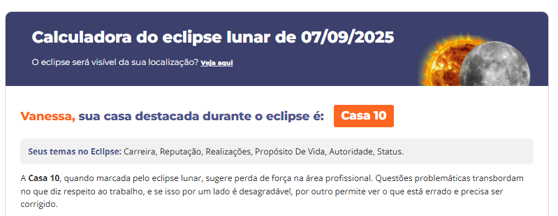 Calculadora de Eclipse do Personare