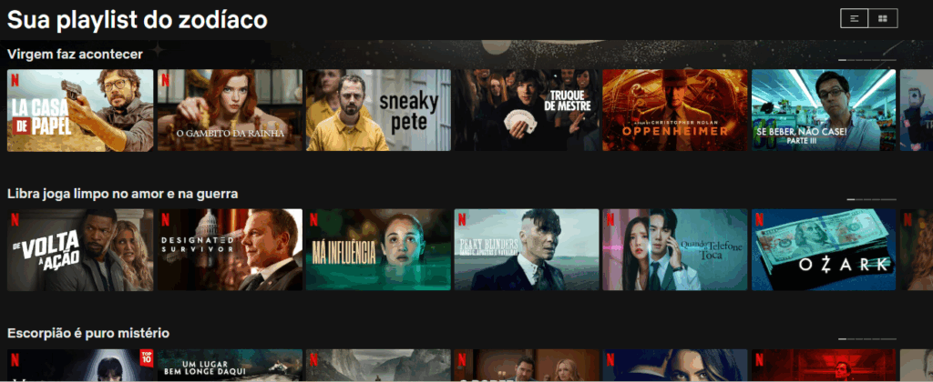 playlist signos da netflix