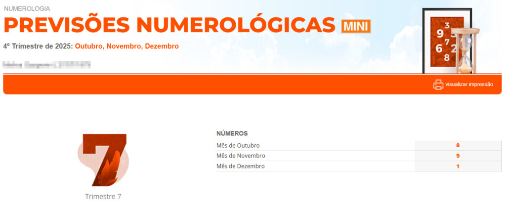 Previsões numerológicas