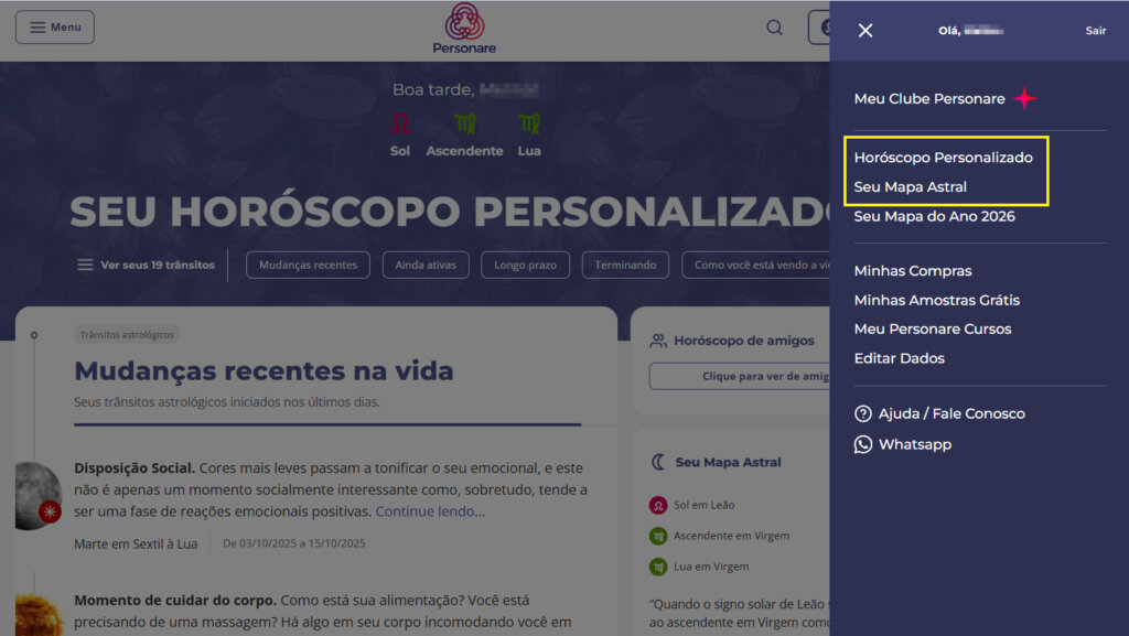 Seu horóscopo personalizado