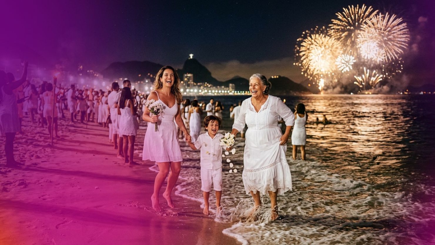 Branco no Ano Novo 2027: look na cor branco numa festa de réveillon